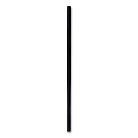 Boardwalk Wrapped Jumbo Straws, 7.75", Polypropylene, Black, PK12500 JSTW775B